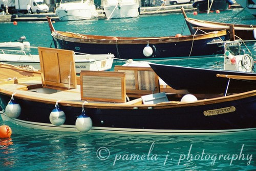 Early 20th Century Wooden Boats, Portofino, Italy